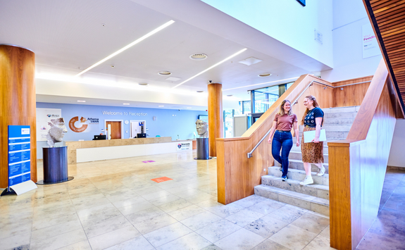 The reception area at the Business School	